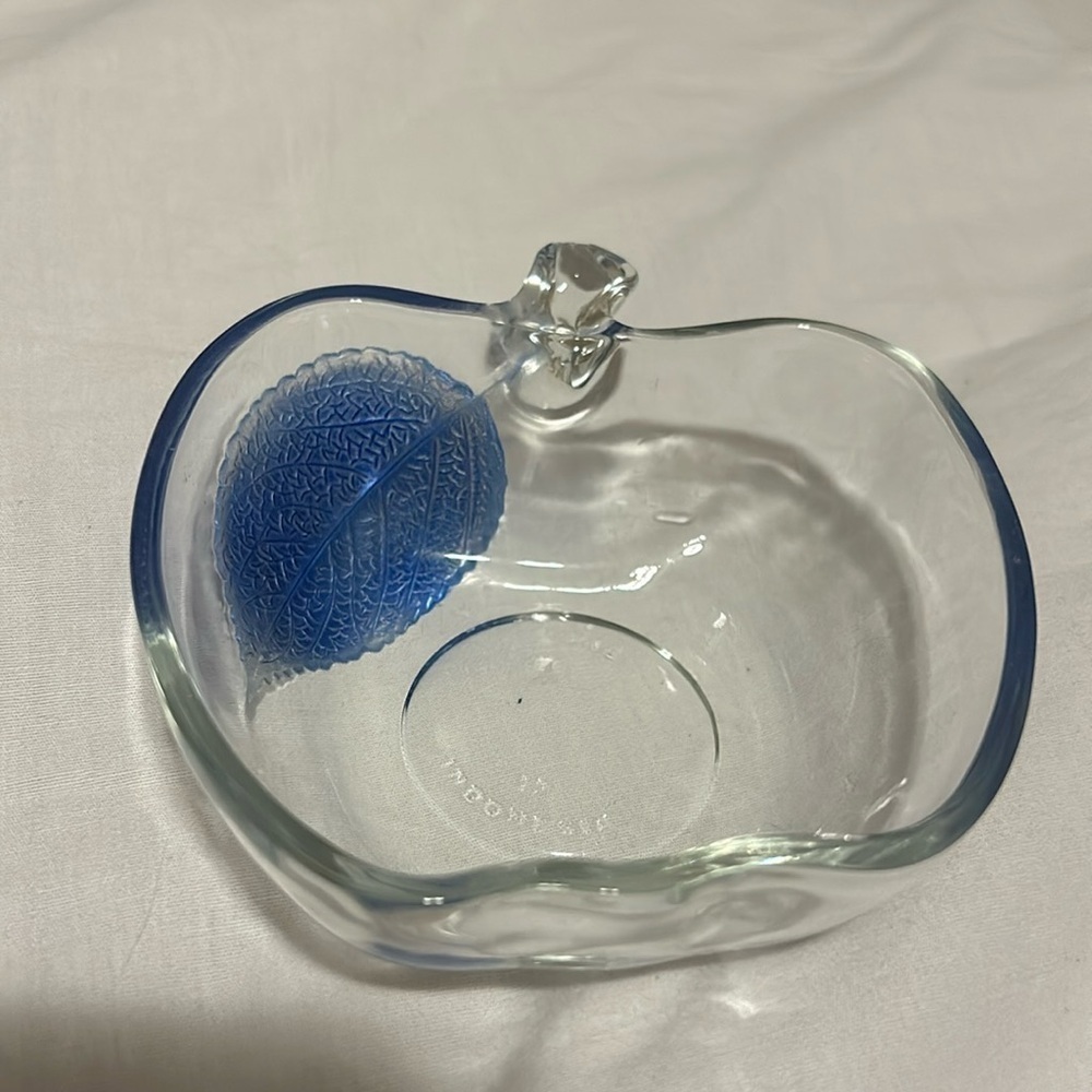 Apple Glass Candy Fruit Dish
